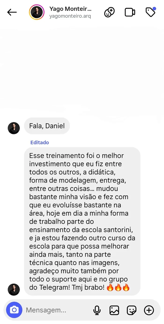 Depoimento de Yago