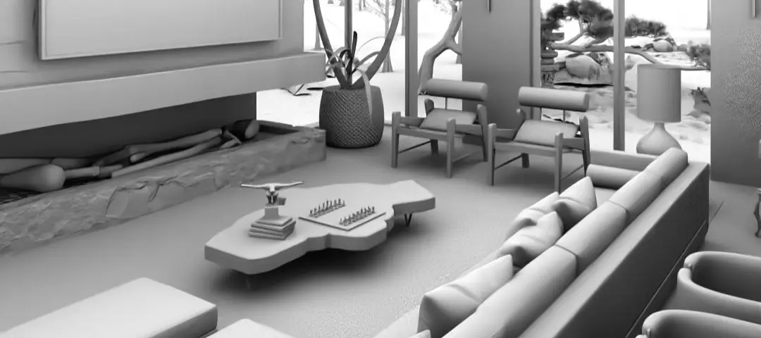Ambiente no modelador, sem tratamento de luz e material